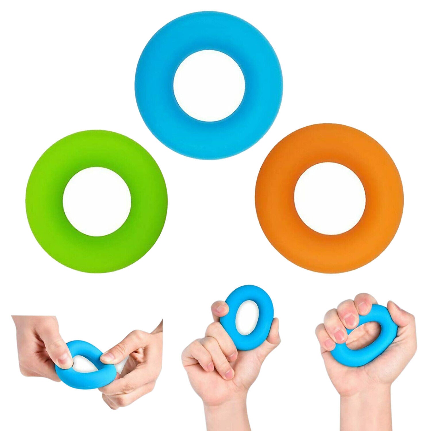 Finger Hand Exerciser Strengthener Wrist Forearm Grip Trainer Resistance Band