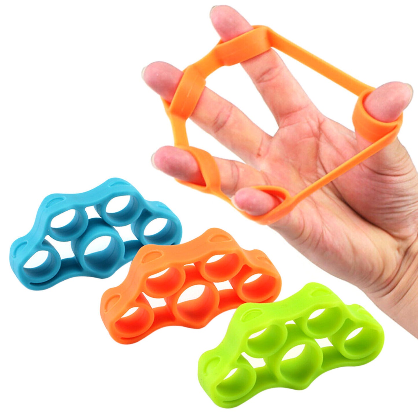 Finger Hand Exerciser Strengthener Wrist Forearm Grip Trainer Resistance Band