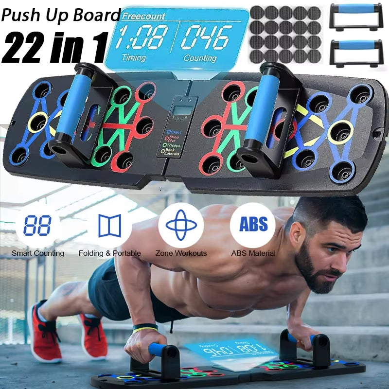 Automatic Count Push up Board Strength Train Equipment Foldable for Chest Abdomen Arms and Back Train Home Gym Equipment Fitness