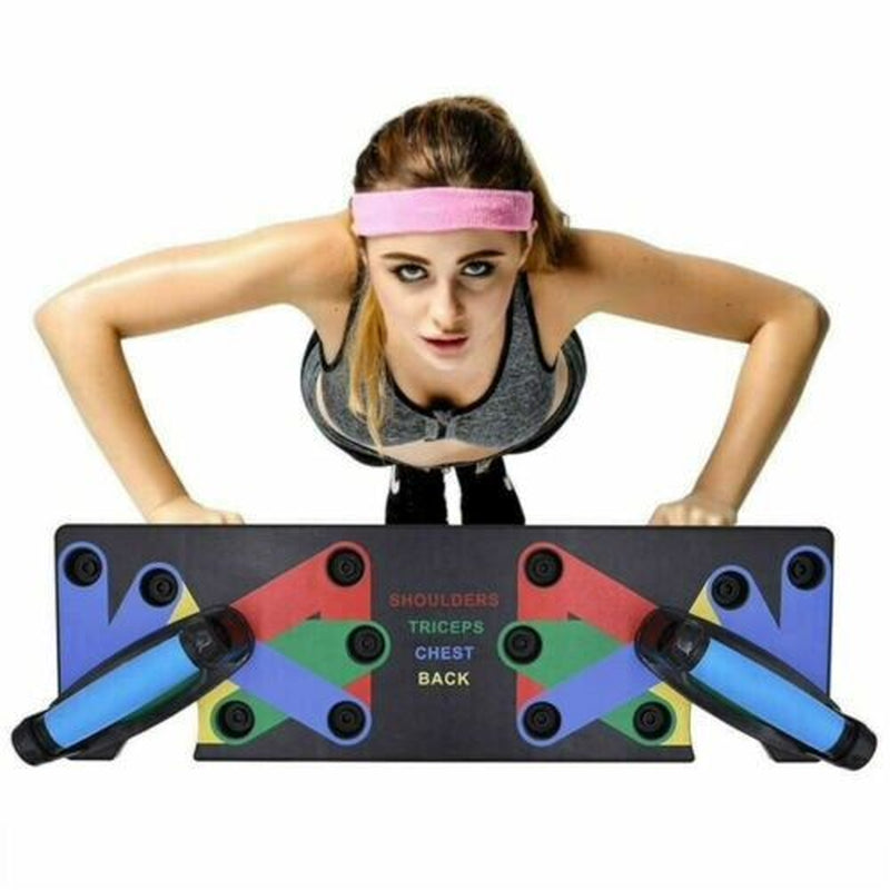 9 in 1 Push up Rack Board System Fitness Workout Train Home Gym Exercise Stands